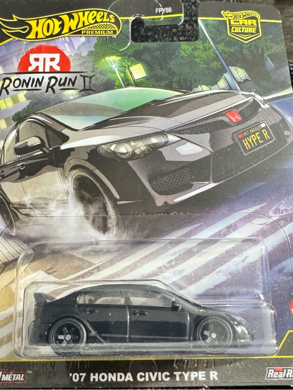 Hot Water '07 Honda Civic Type R Toy Car - Black